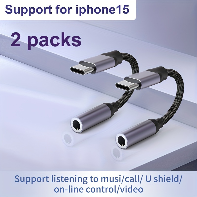 iPhone Headphone Adapter / Audio Adapter for iPhone & iPad，2 in