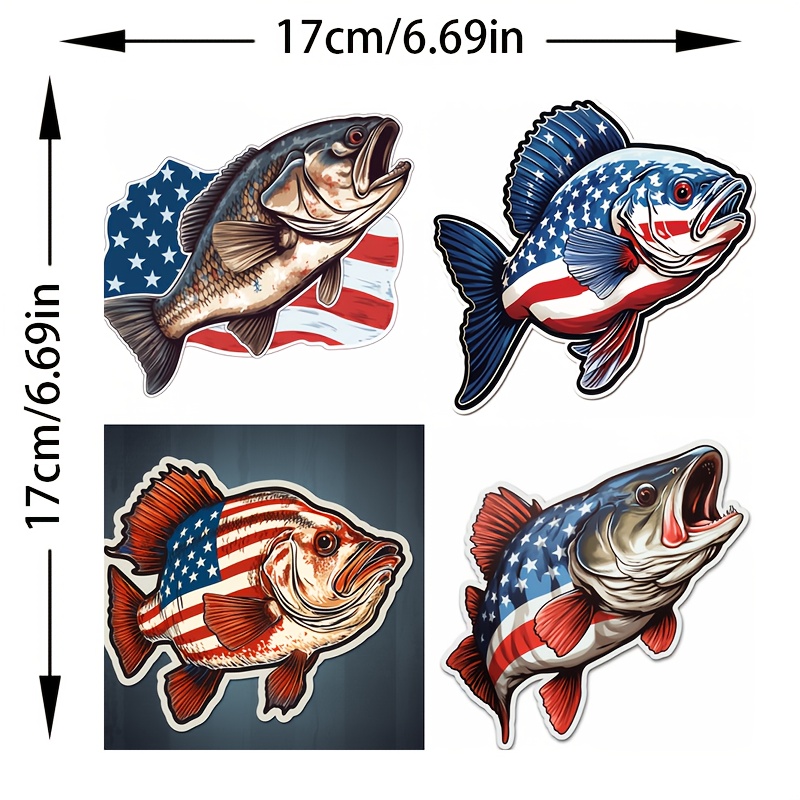 4in1 Show Your Patriotism With These Usa Bone Fish - Temu