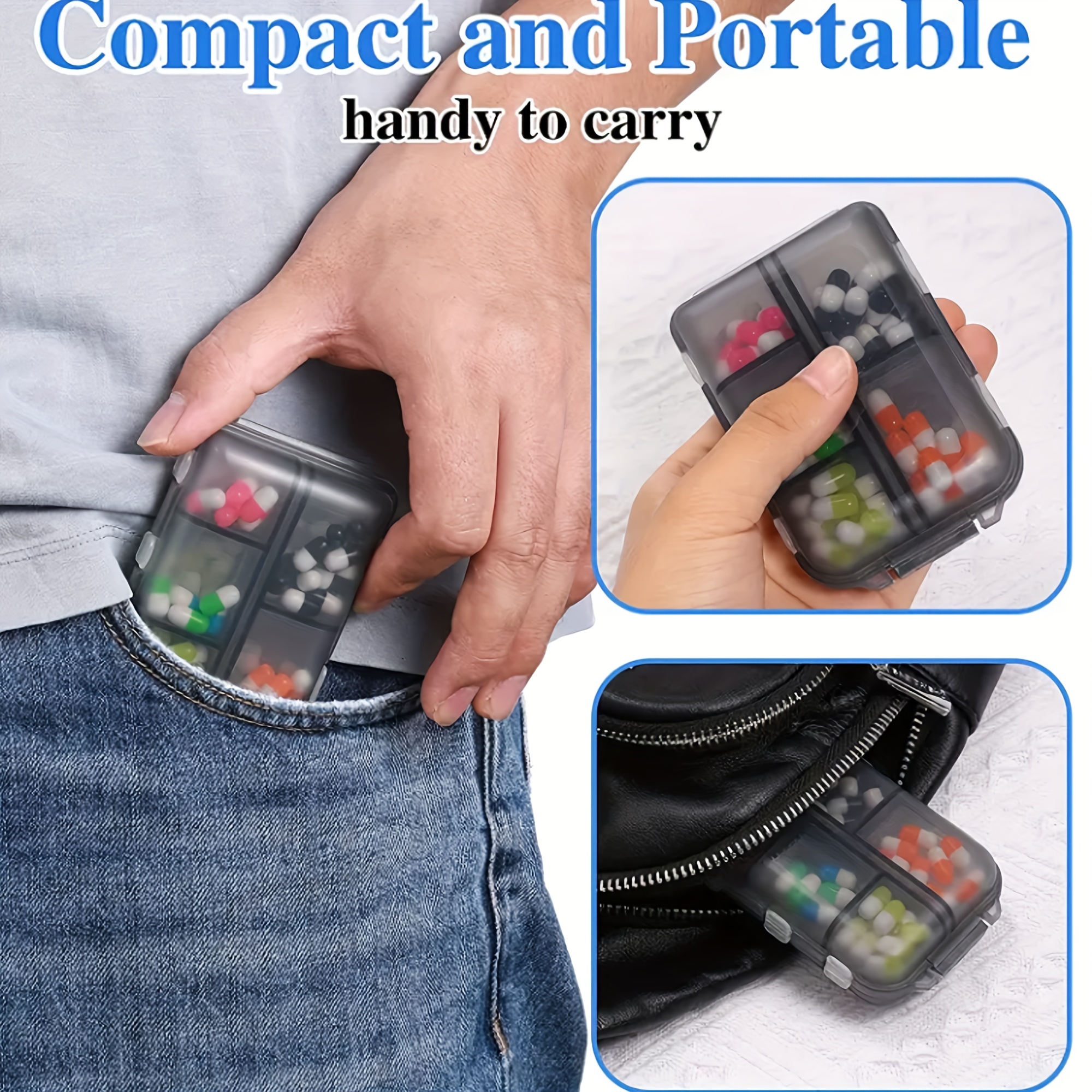 Portable Medicine Storage Box with 10 Compartments