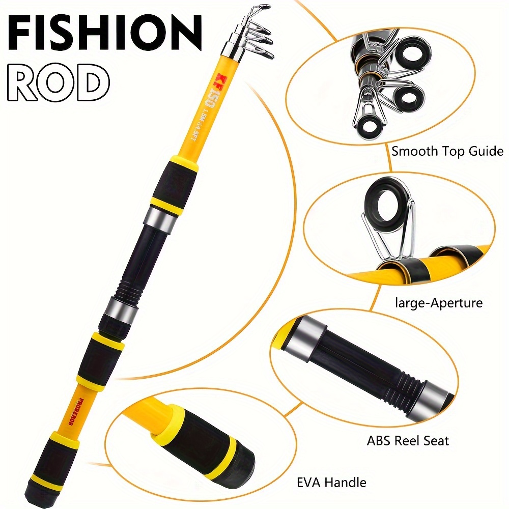 Proberos Fishing Rod Reel Combo Including 1.5m Telescopic - Temu