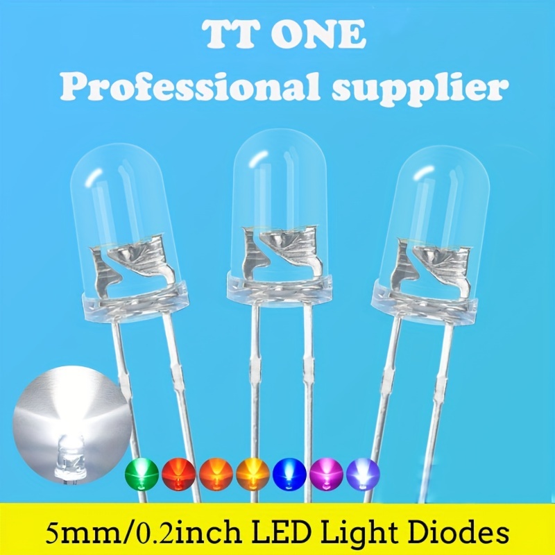 Super Bright Led F5 Ultra Bright White Led Diode Kit Light - Temu