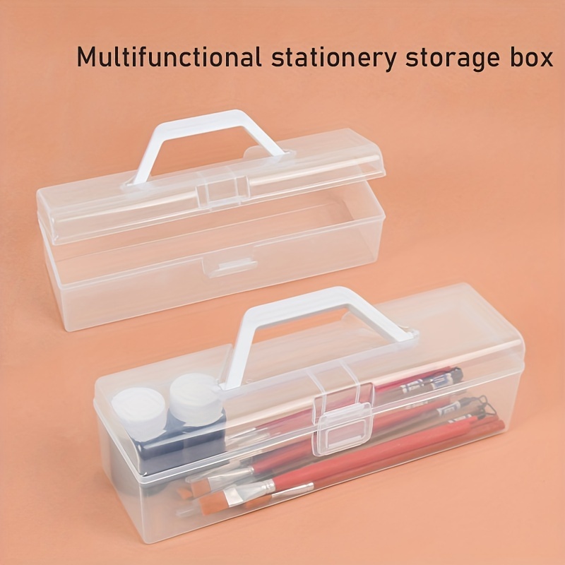 Plastic Portable Storage Box Portable Student Art Tool - Temu