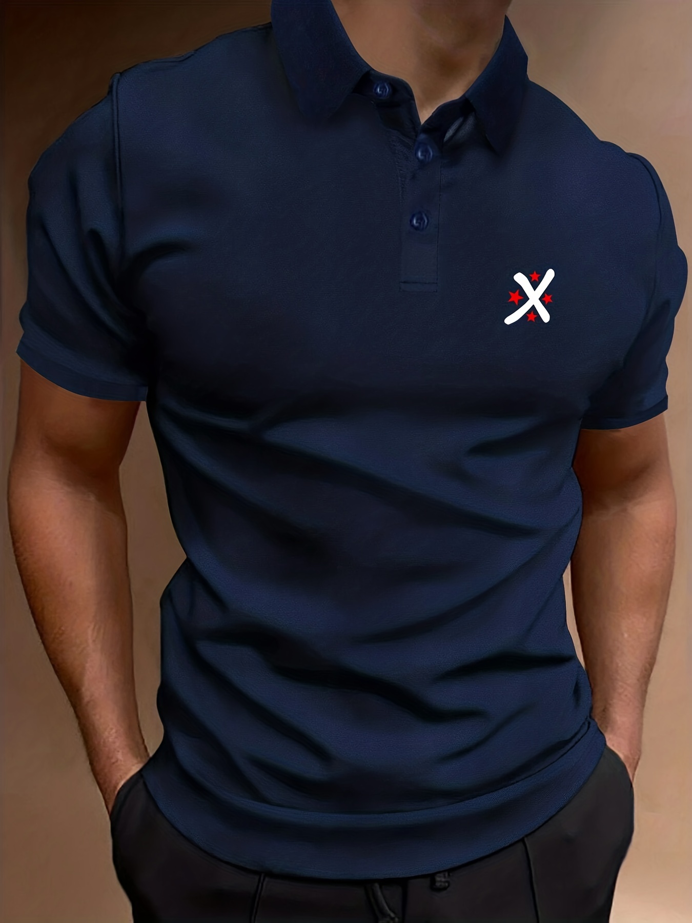 Fashion Men's Clothing Polo Shirts Streetwear Letters Print Casual