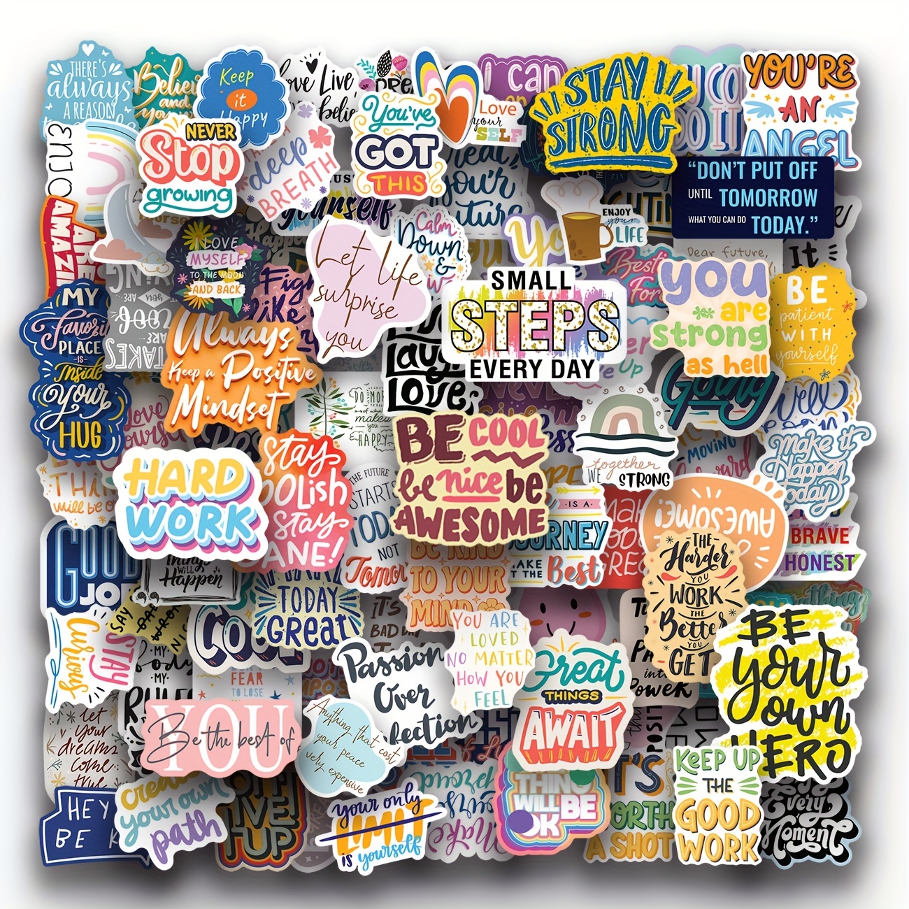 Inspirational Words Stickers Waterproof Vinyl Motivational - Temu