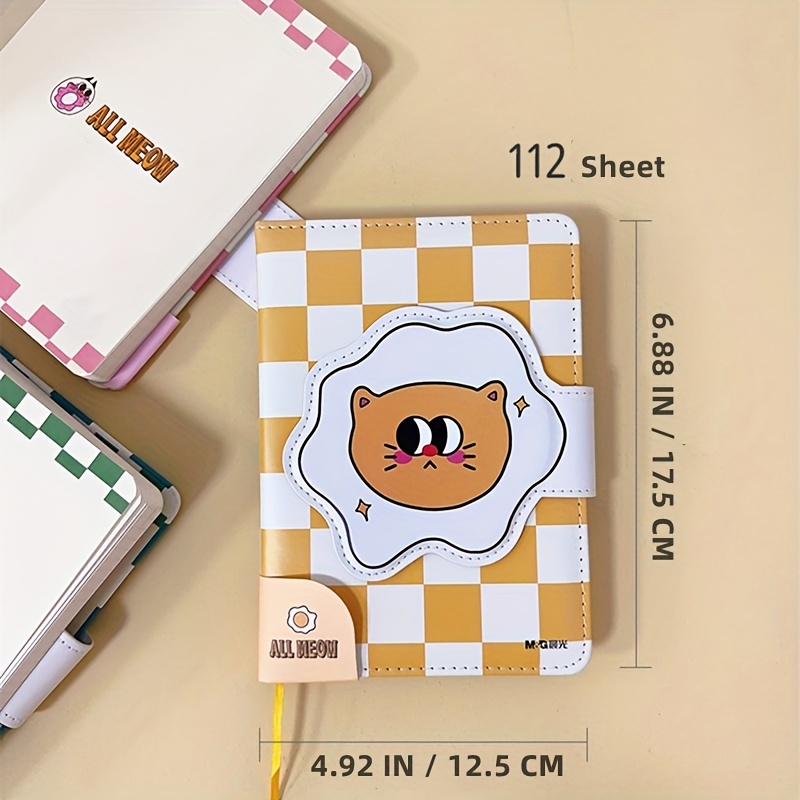 Cuaderno Pequeño Gato Dibujos Animados Libro Mano Estudiante - Temu