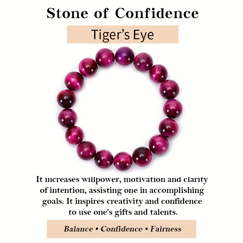 Red Tiger Eyes Bead Bracelet - My Zen Temple