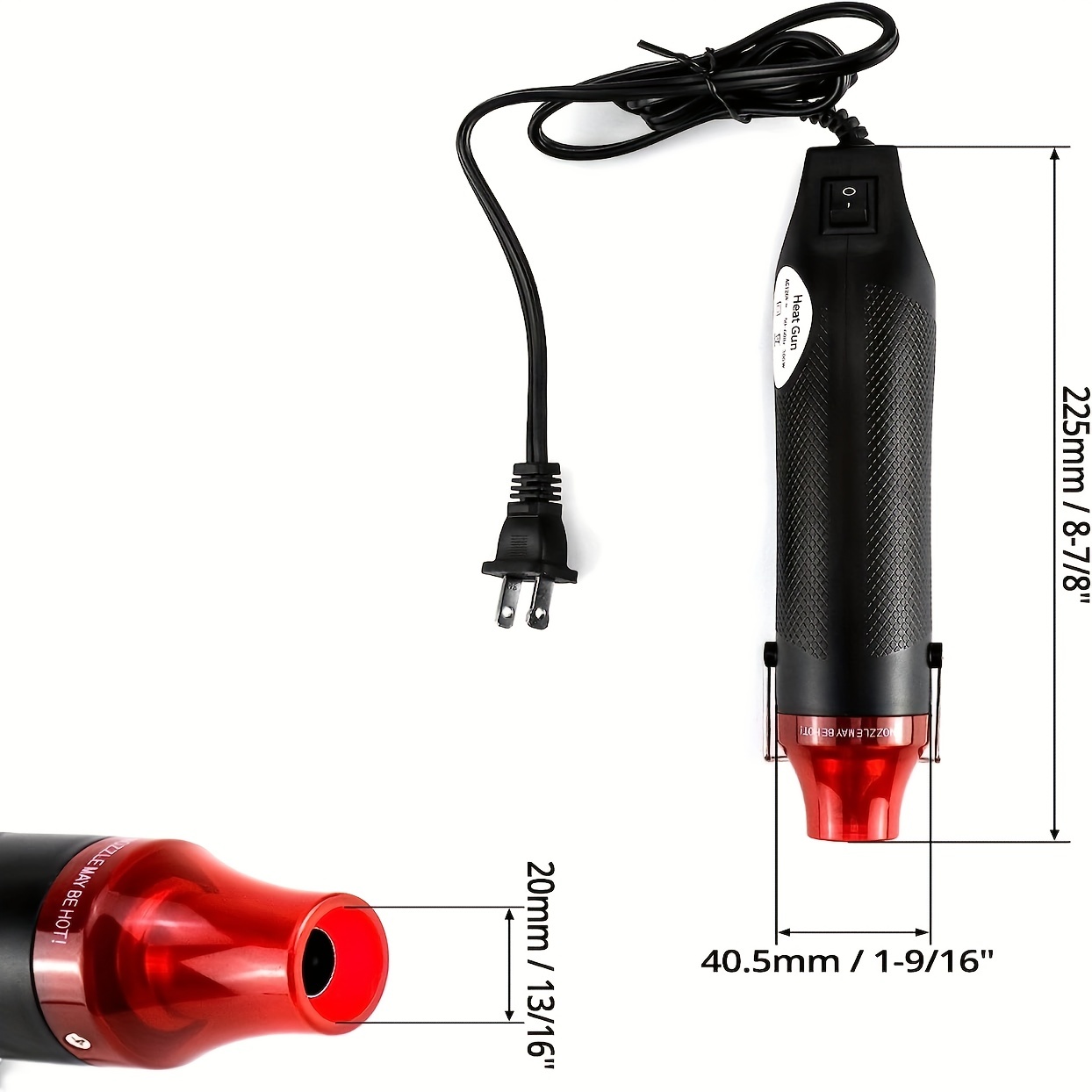 300W Electrical Mini Heat Gun Handheld Hot Air Gun Wire Connector Heat  Shrink Butt For DIY Craft Embossing Shrink Wrapping PVC
