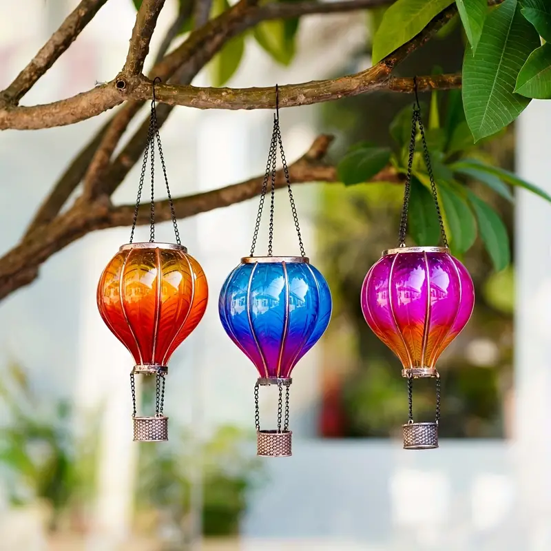 Solar Gradient Heat Balloon Hanging Light Outdoor Garden - Temu