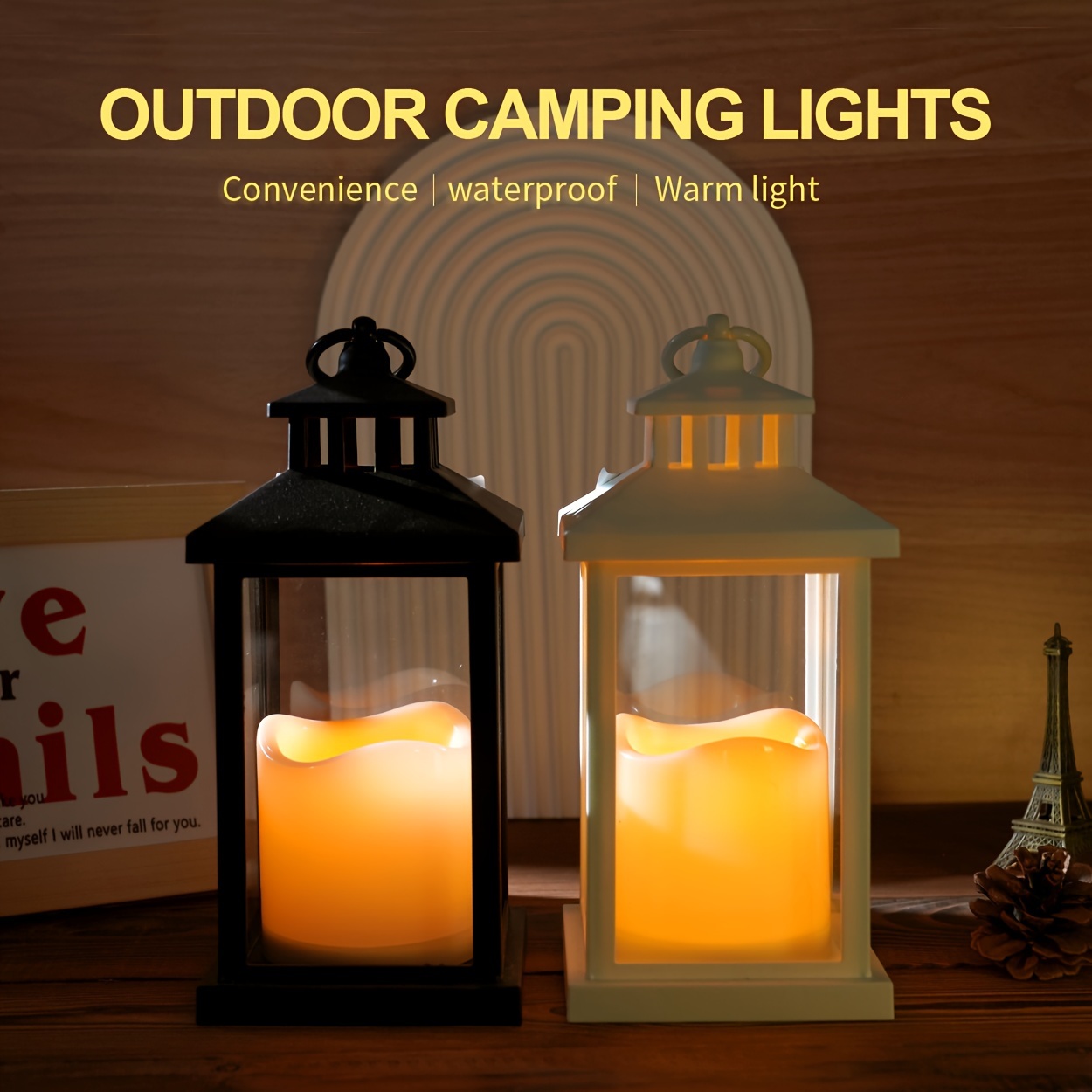 Flame Retro Lanterns Led Battery Powered Camping Lamp - Temu