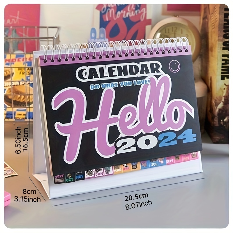 2024 Vintage Desk Calendar Creative Simple Office Planner - Temu