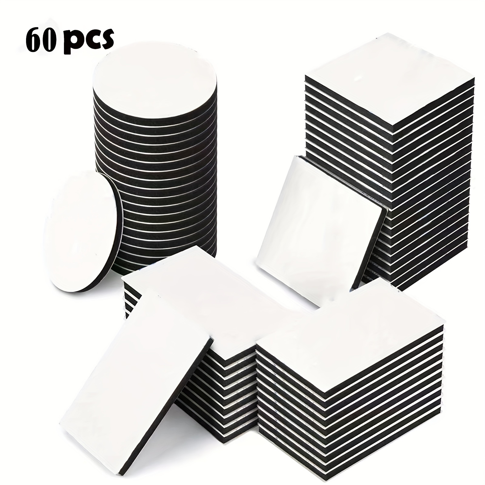 60 Piece Plastic Party Plates White Square Disposable Plates, 30