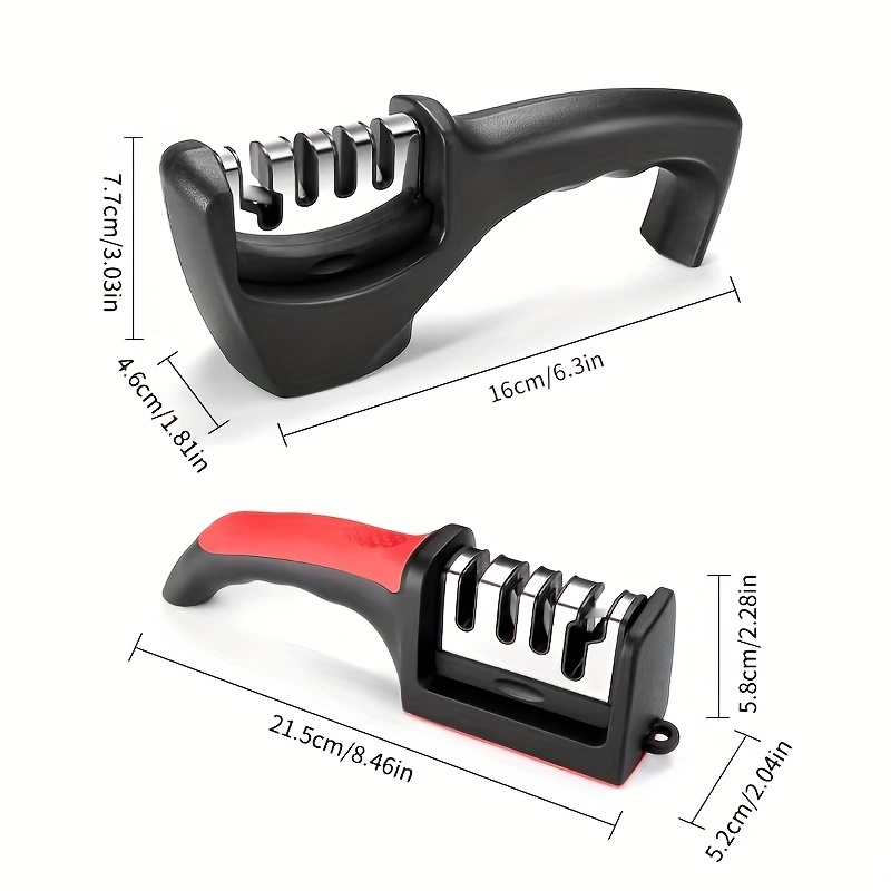 1pc Red Multifunctional Knife Sharpener, Suitable For Home And Commercial  Use, With Quick Sharpening, Knife-opening And Polishing Functions