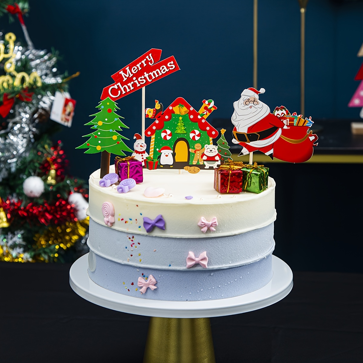 1pc, Christmas Tree Cake Pan (10.7''x7.5''), Non-Stick Baking Cake Mold,  Carbon Steel Baking Pan, Oven Accessories, Baking Tools, Kitchen Gadgets,  Kit