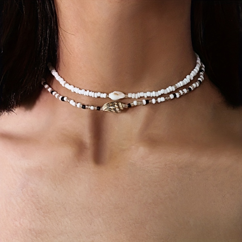 Artisan Glass Bead Leather Necklace - Beach Boho Choker - Glass Float –  Sand Kissed Jewelry