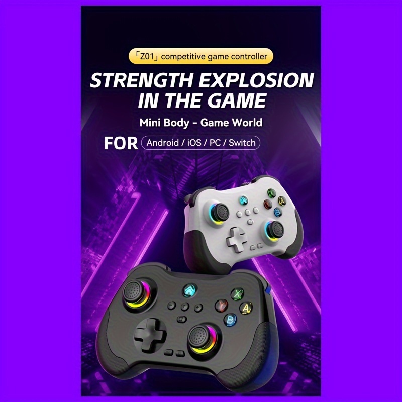 suitable for switch pro ps3 ps4 android v3 direct connection for ios mfi pc steam wireless gamepad with hall joystick and continuous shooting function game controller details 0