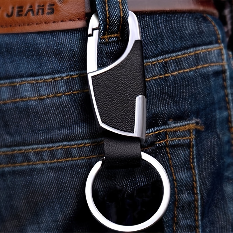 New Fashion Men's Car Waist Hanging Metal Keychain Metal Key - Temu