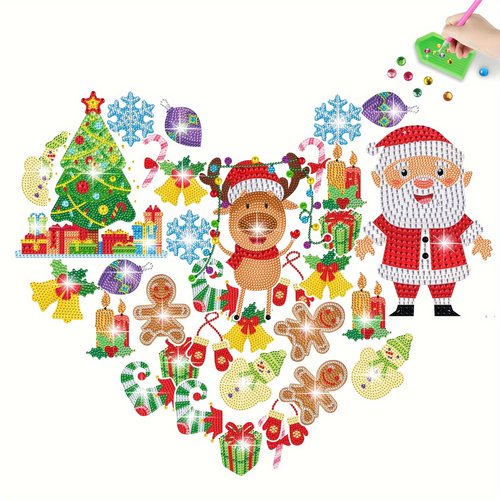 Christmas Series Theme Diamond Decals Diamond Painting Kits - Temu