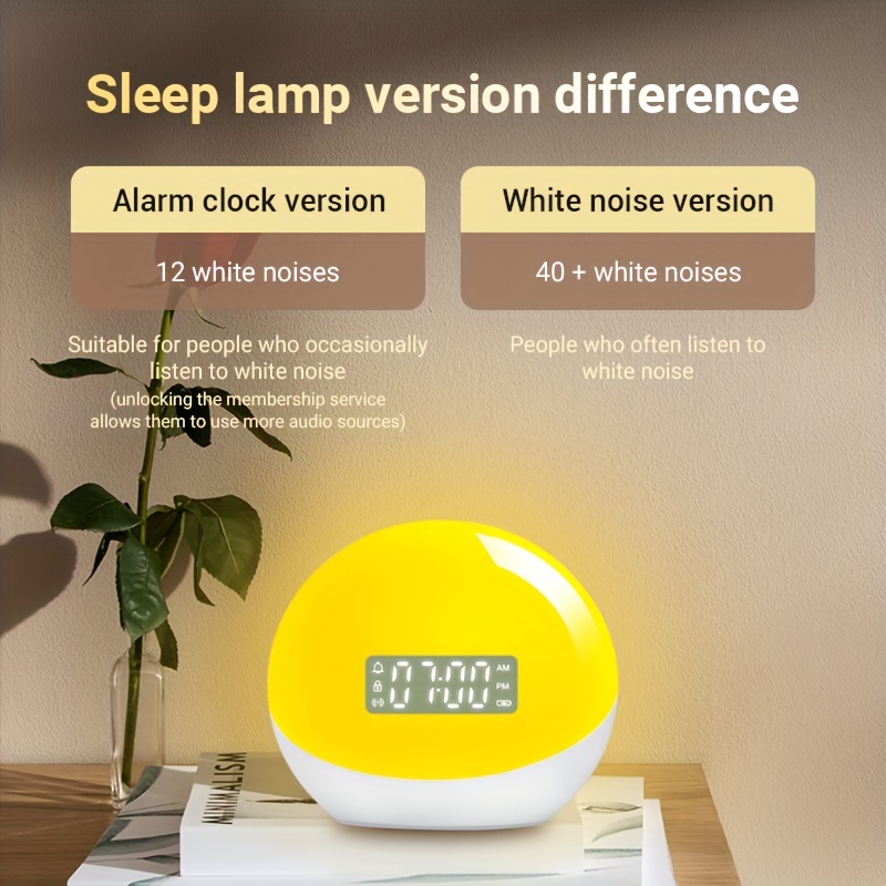 Sunrise Alarm Clock Sound Machine Smart Lamp White Noise - Temu United Arab  Emirates