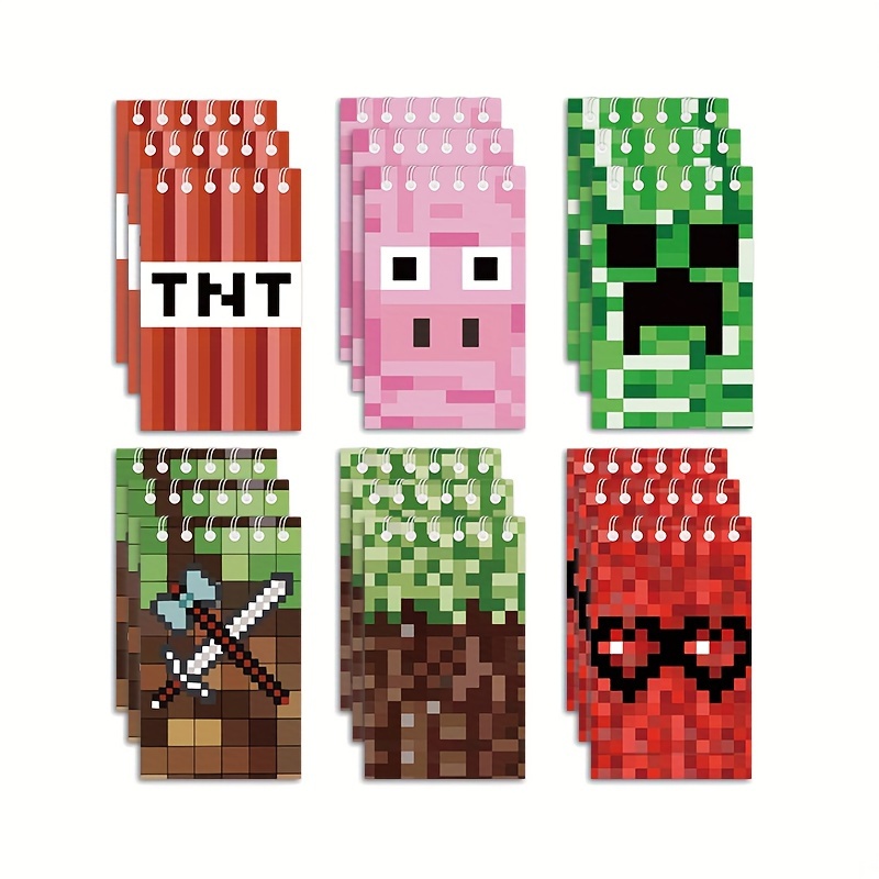 16 bolsas de regalo de fiesta de mineros dulces dulces dulces cumpleaños  videojuego fiesta niños favor bolsa pixel tema decoración