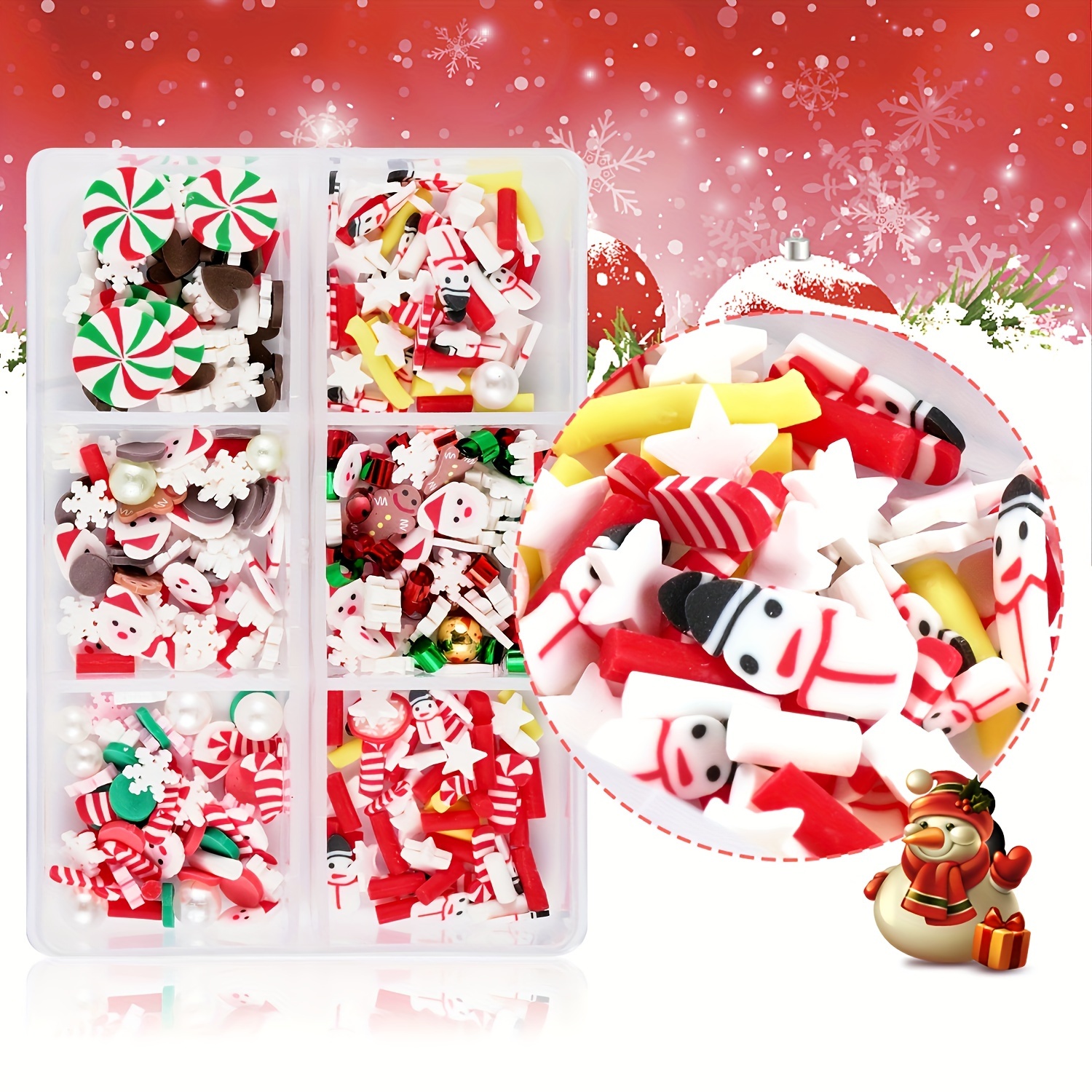 Christmas Nail Art santa Claus Snowflake Snowman - Temu