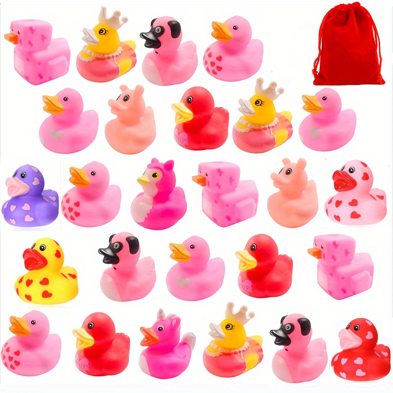 Wedding Rubber Ducks Mini Valentine's Day Ducks Bath Toys - Temu