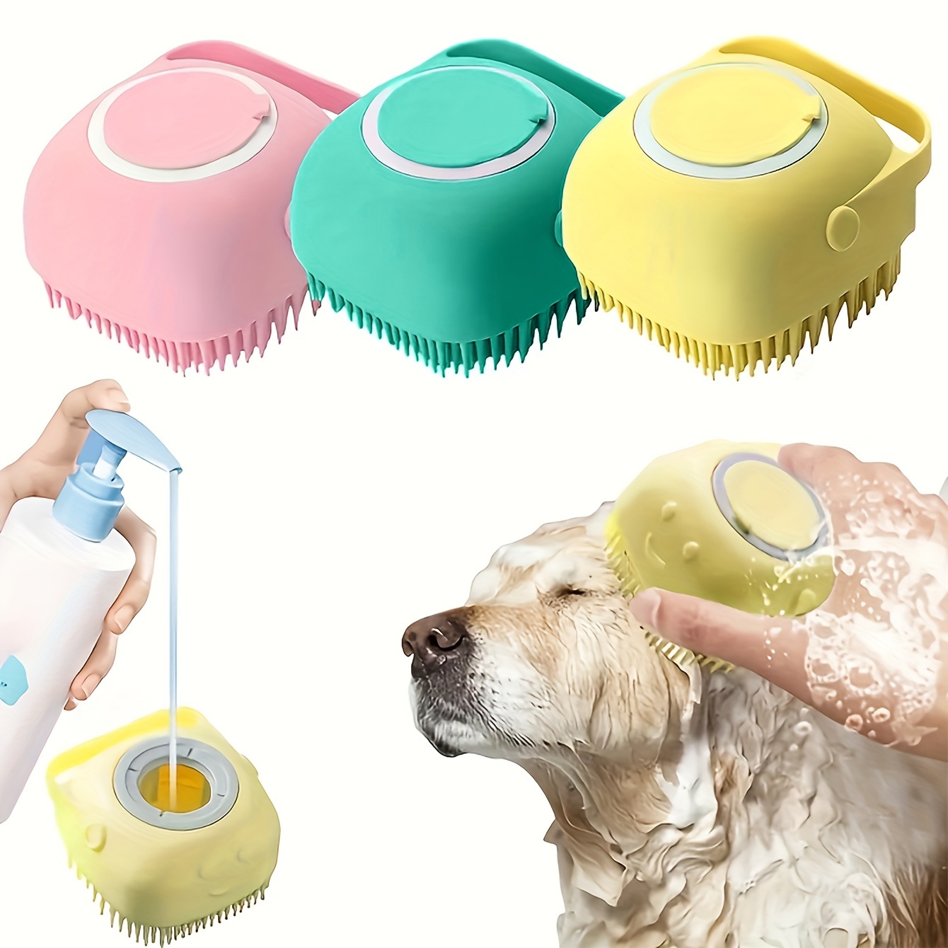 Rubber cat grooming clearance brush