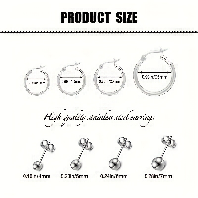 Small hoop deals earring sizes