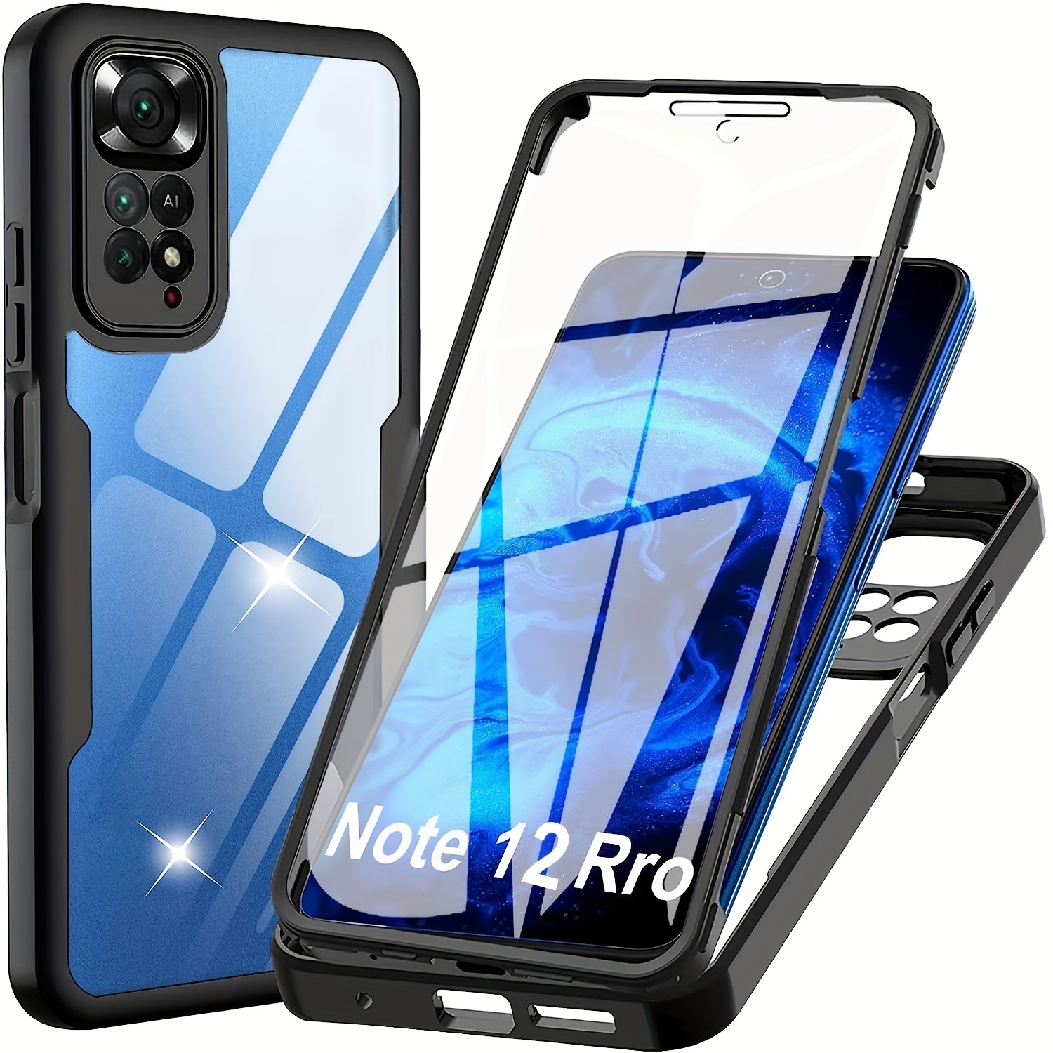 Front + Back Protect Shockproof Case Xiaomi Redmi Note 10s - Temu