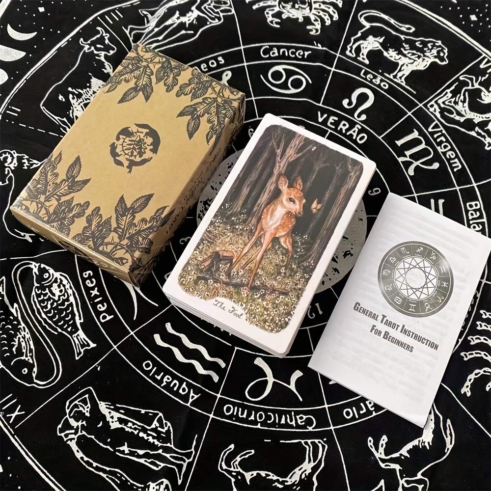 Paper　Oak　Board　Cards,　Card,oracle　Games,with　Temu　Ash　Australia　Thorn　Tarot　Party　Instructions