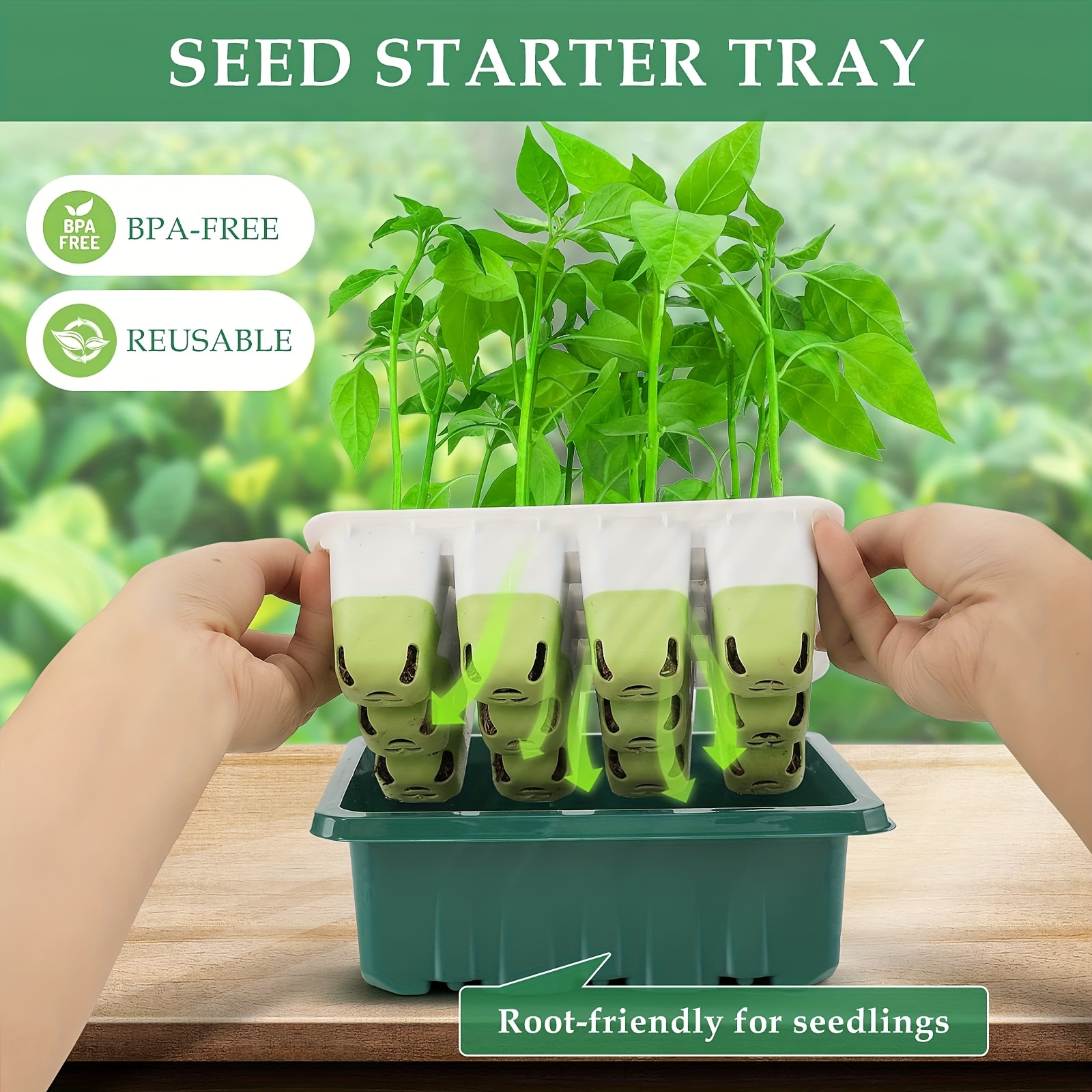 Seed Starter Tray Reusable Seed Starter Kit Silicone - Temu