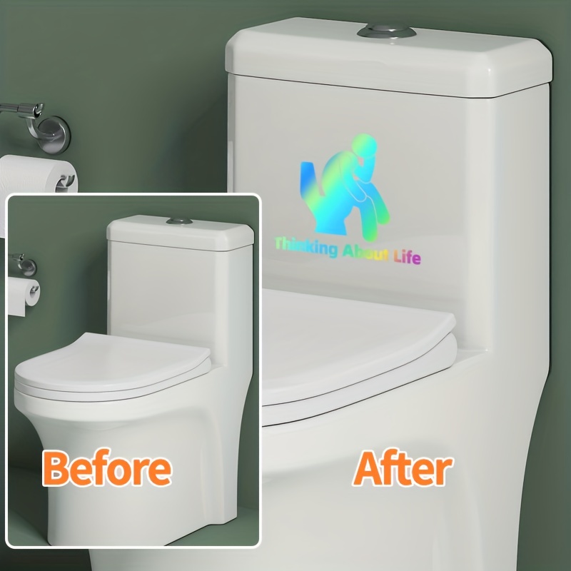 Glow in the dark toilet sticker