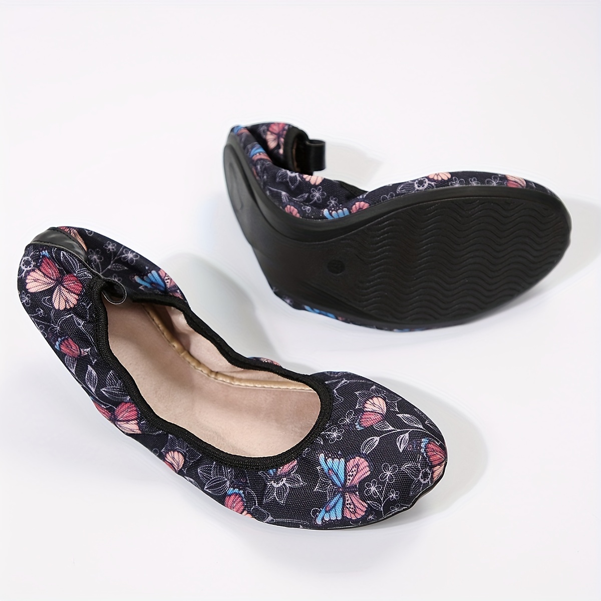 Women's Butterfly Pattern Ballet Shoes Lightweight Soft Sole Shoes