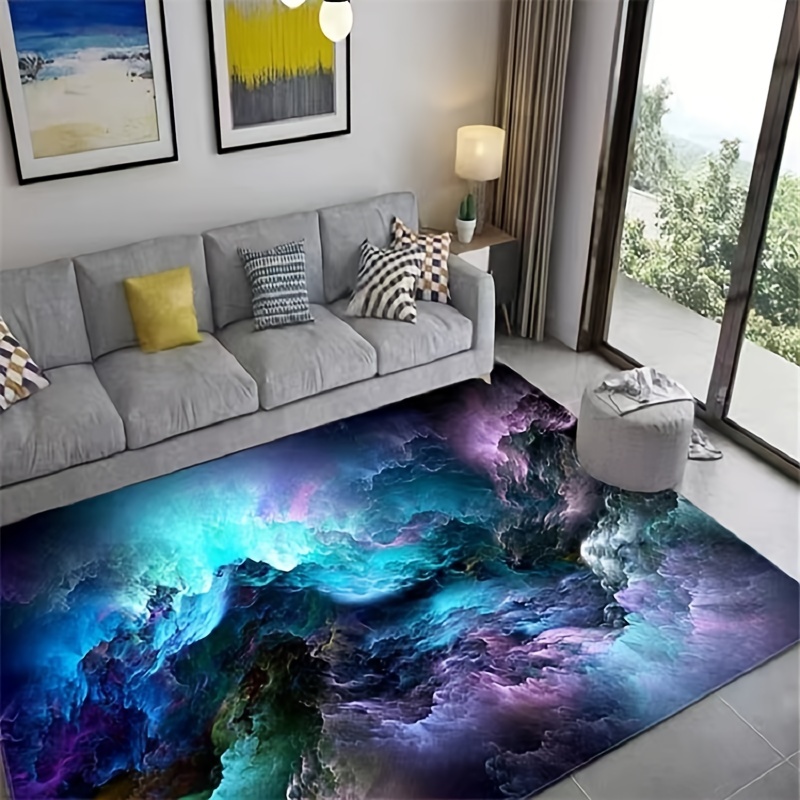 Universe Nebula Sky Kitchen Rug 3d Modern Style Living Room Carpet