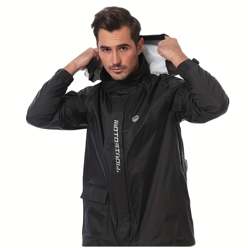 Mens Motorcycle Raincoat Sets Outdoor Rainwear Fishing Waterproof Jumpsuit Rain  Coat Cycling Hiking Protect Gear, Today's Best Daily Deals