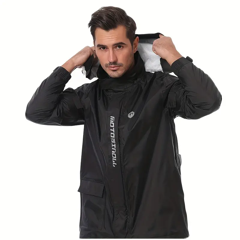Tuta impermeabile da uomo per il ciclismo Outdoor turismo motociclistico  escursionismo adulto trasparente Split impermeabile giacca antipioggia e