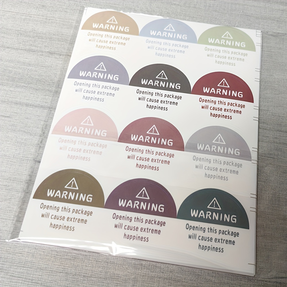 Funny Gift Wrap Stickers Warning Opening This Package Will - Temu