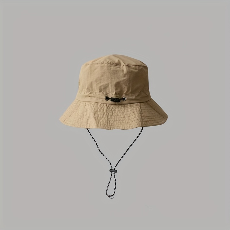 MRULIC bucket hat for women Mens Summer Protection Breathable Fisherman Cap  Foldable Bucket Hat Beige + One size