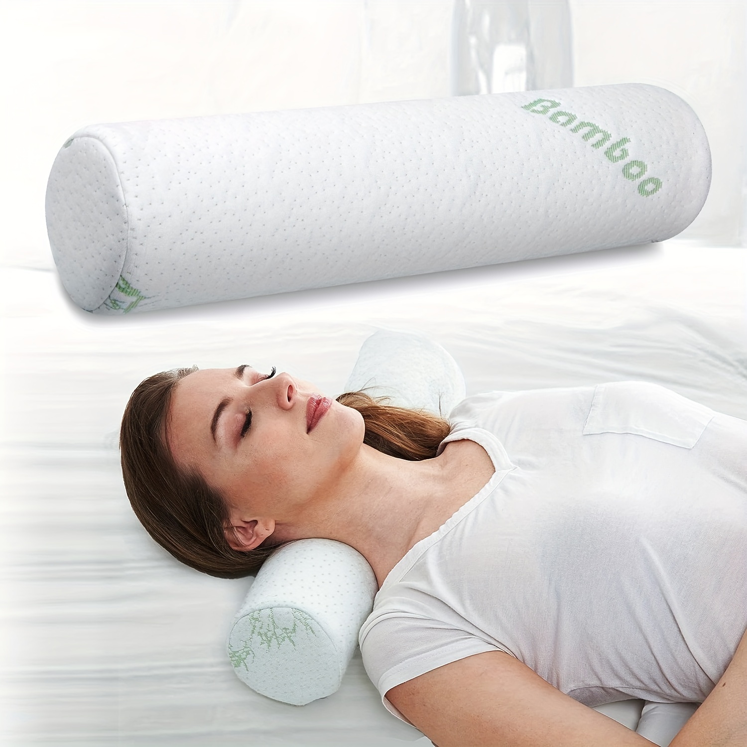 6-IN-1 Adjustable Cervical Neck Pillows for Pain Relief Sleeping, Memory  Foam Bolster Pillows with Detachable Pad, Neck Support Pillow for Body  Lumbar Knee Leg Back Orthopedic Neck Roll (White)