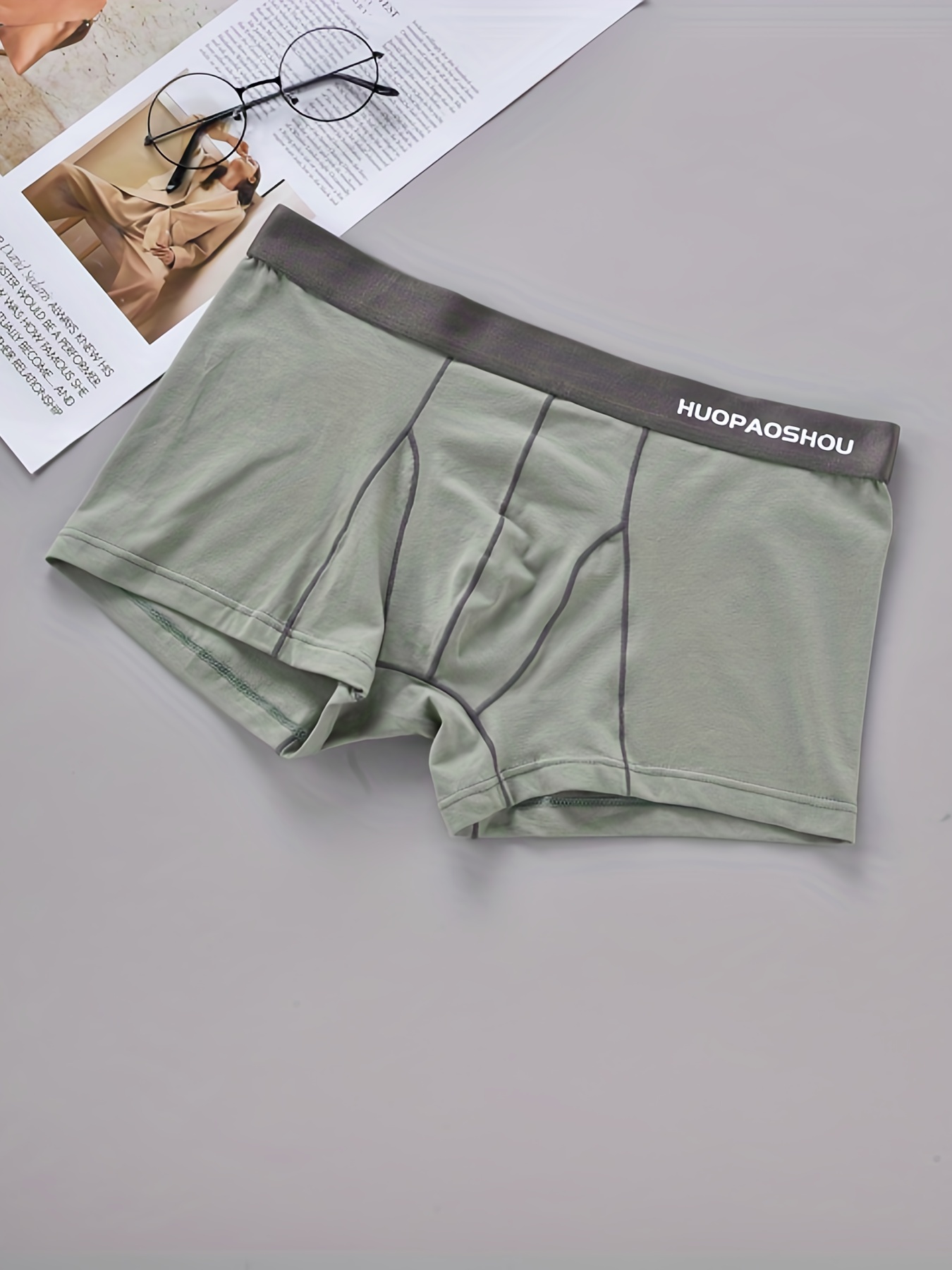 Men's Cotton Boxer Briefs, Stretch Underwear - Temu Canada