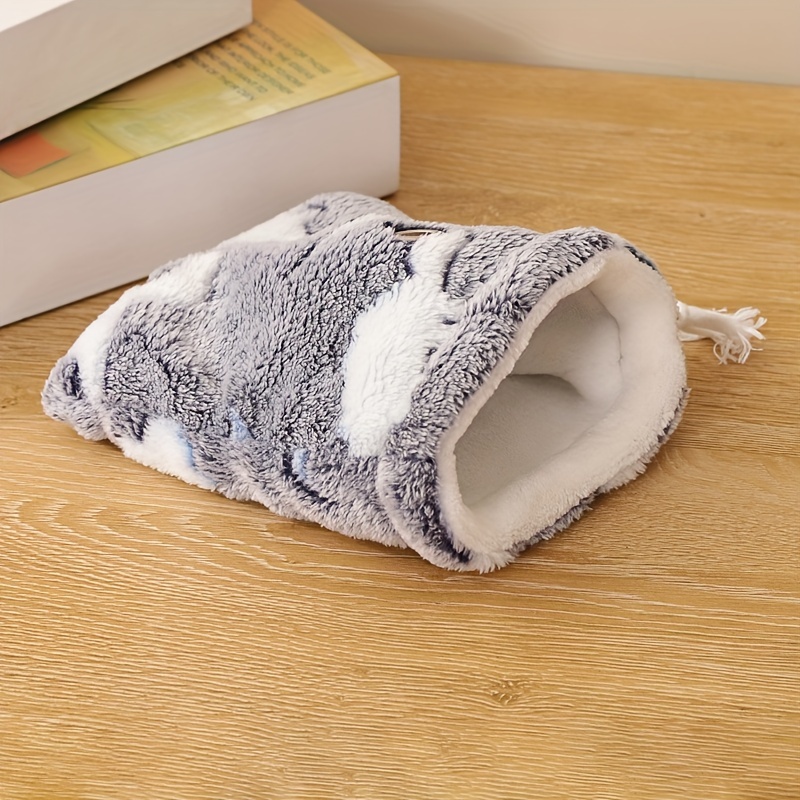 TEMU 1pc Sac de Sortie pour Petits Animaux, Sac Harnais pour Hamster, Sac de Couchage pour Hamster, Fournitures Chaudes d'Hiver pour Hamsters,