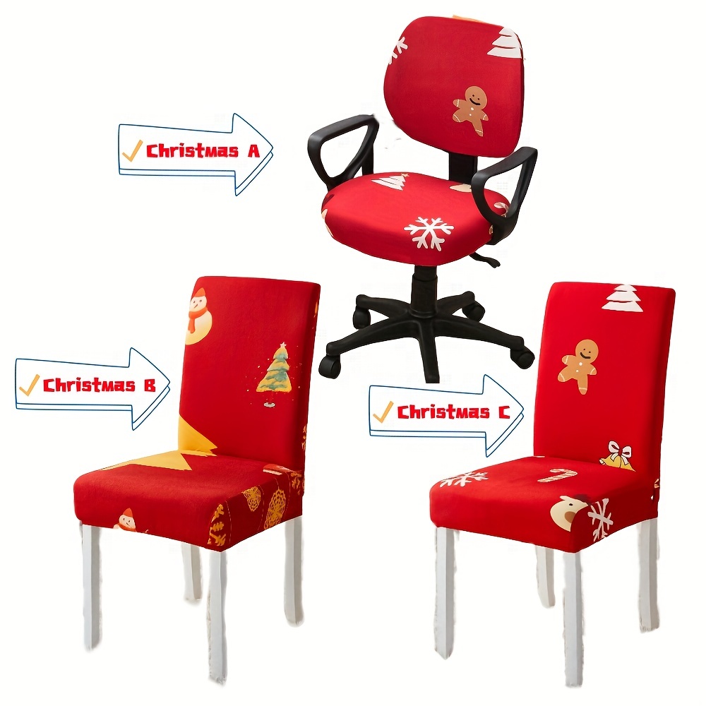 1pc Stuhl Sitzbezug Weihnachtsdekoration Stretch Stuhlbezug - Temu Germany