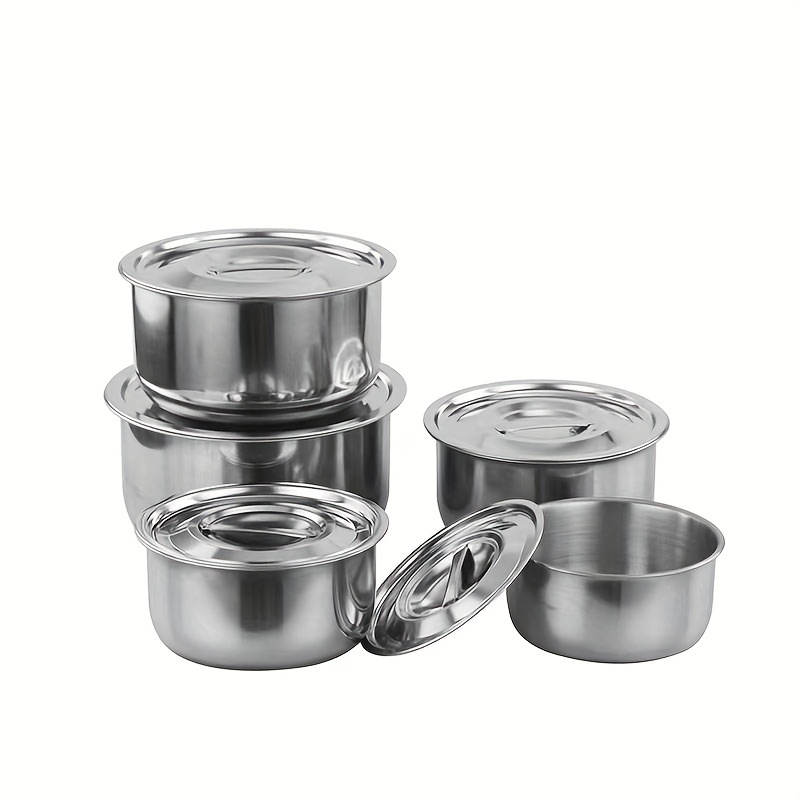 3pcs/5pcs Stainless Steel Soup pot Stock Pot Set with Lid Kitchenware Stew  Pot Cooking Tools Cookware Kitchen Accessories