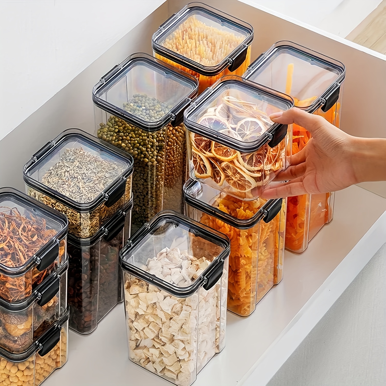 Extra Large Tall Airtight Food Storage Containers, 5.9qt Plastic Pba Free  Kitchen Pantry Storage Containers For Spaghetti, Flour And Baking Supplies,  Include Labels And Marker, Dishwasher Safe, Kitchen Accessories - Temu