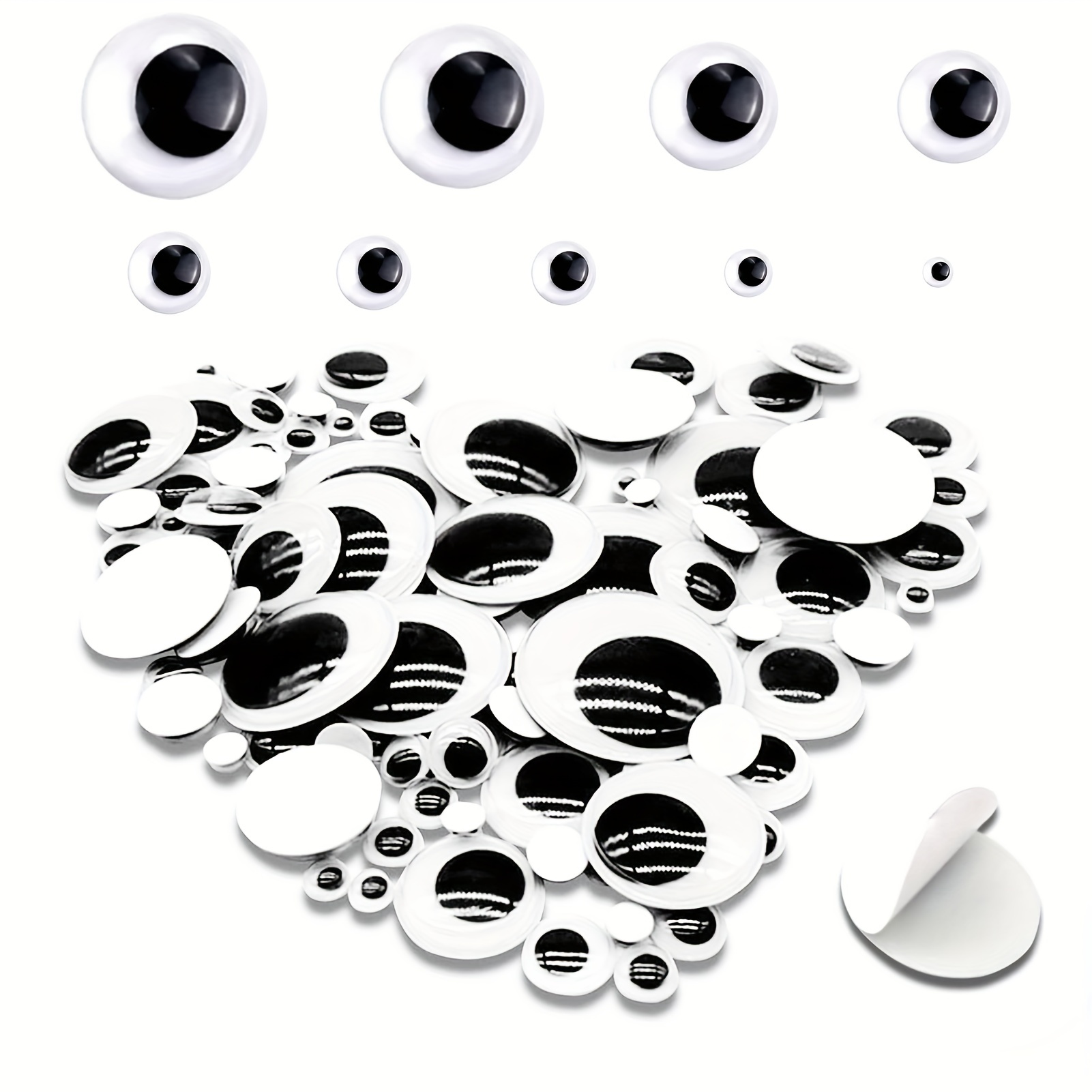Self Adhesive Googly Eyes W/ Mixed Size And - Temu