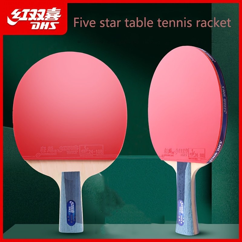 5 Star Raquette De Tennis De Table Avec Poignée Longue / Courte, Raquette  De Ping-pong D'entraînement Avec Étui De Rangement Et Balles
