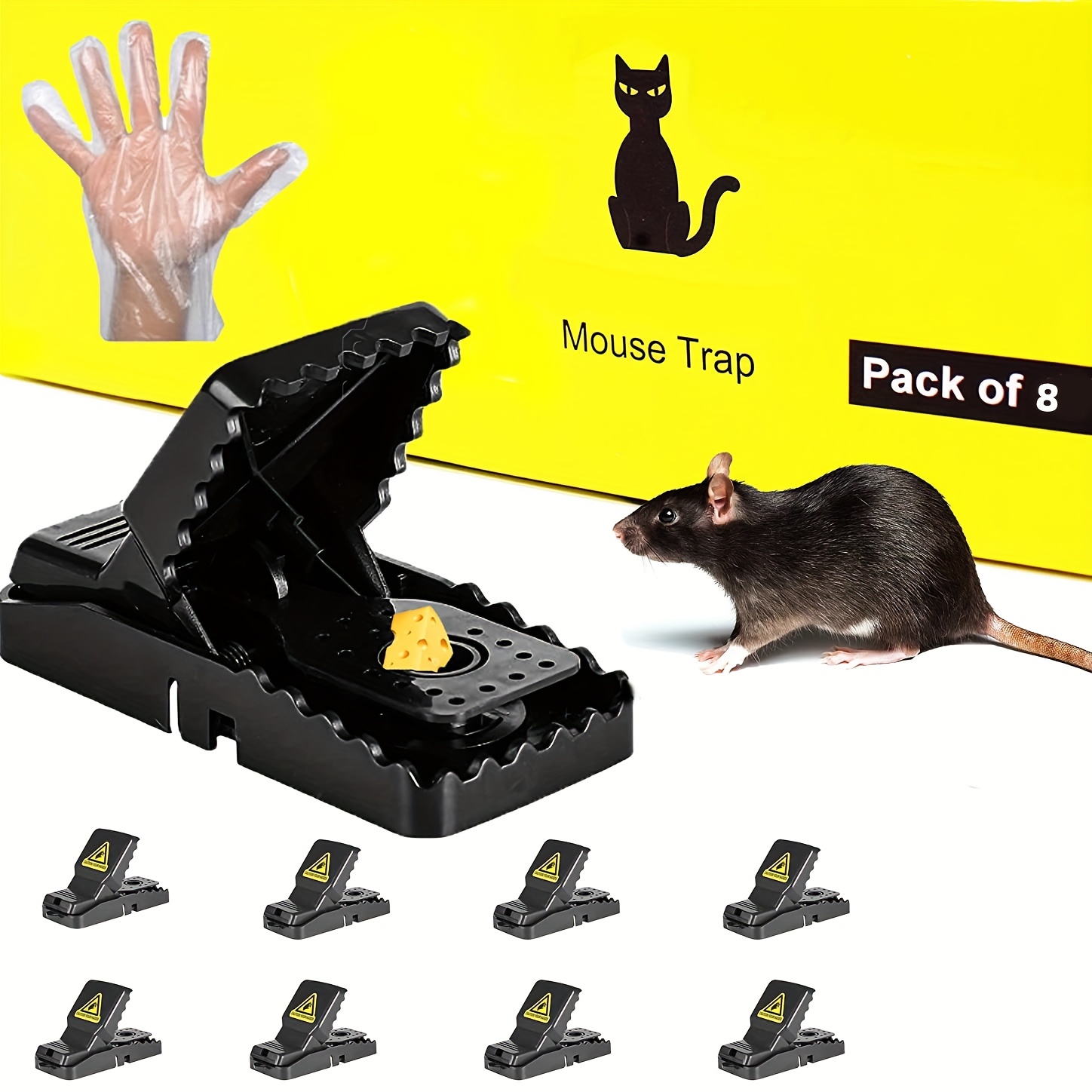 Mouse Trap, Mice Traps That Work Best Snap Traps for Small Mice and Mouse  Outdoor Indoor Quick Kill and Reusable Mouse Traps 6 Pack