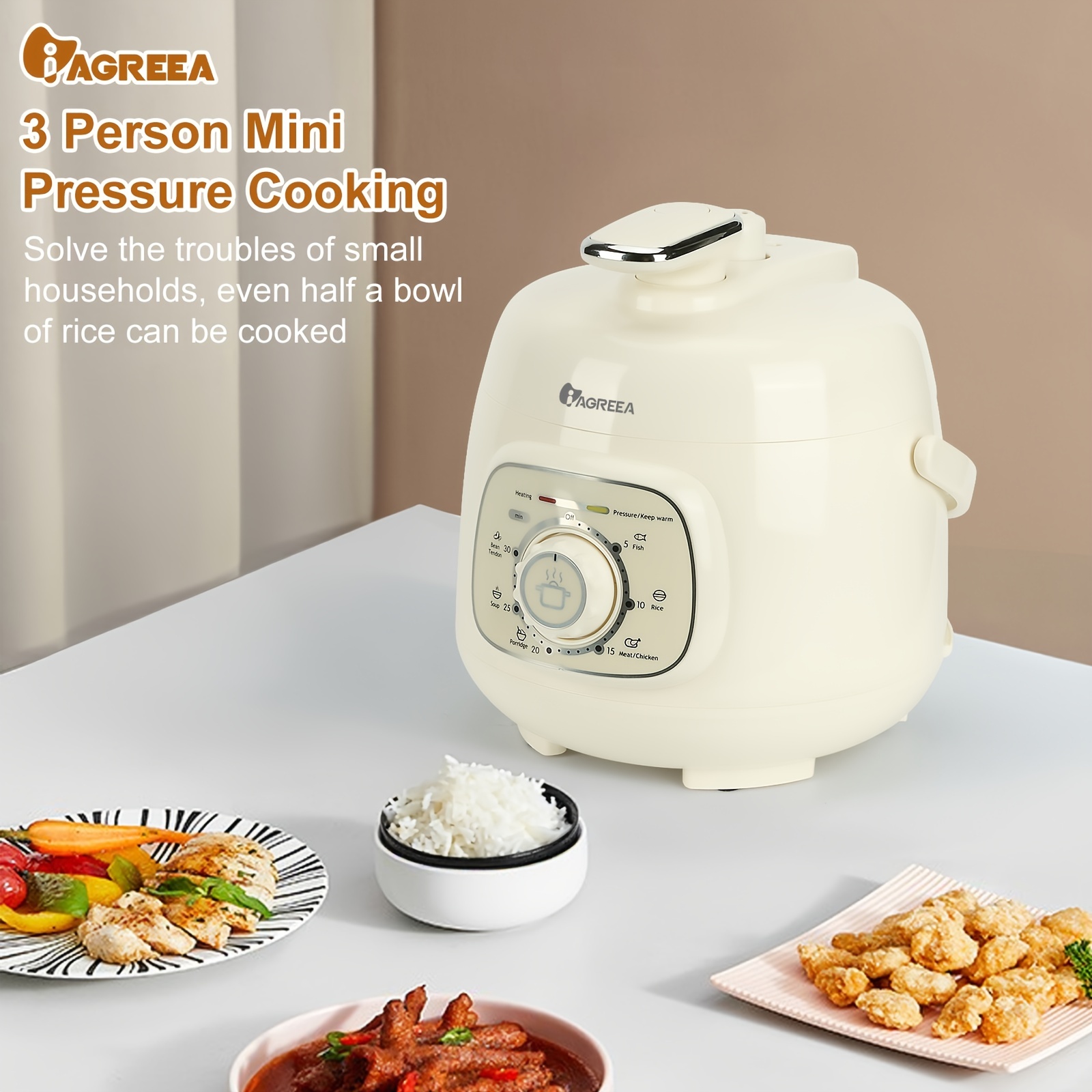 IAGREEA Rice Cookers,10-in-1 Electric Pressure Cooker, Large Capacity, 10  Menu Settings for White maximum Power 2800w,Pressure Cooker,Fast Electric