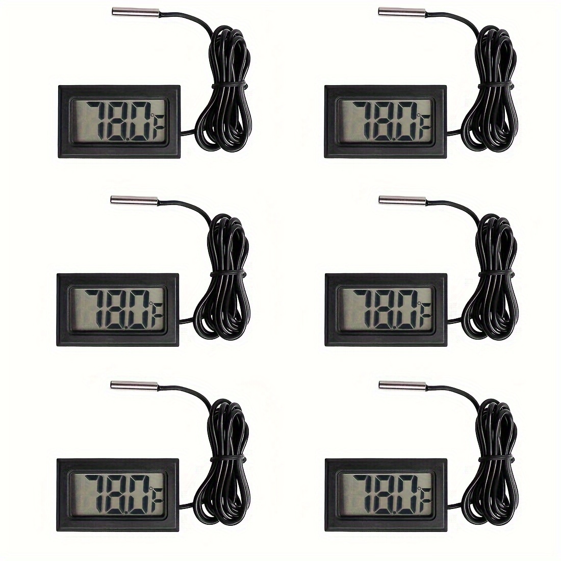 20pcs Electronic Digital Display Digital Thermometer Tpm-10 Fish Tank  Refrigerator Water Temperature Gauge Thermometer