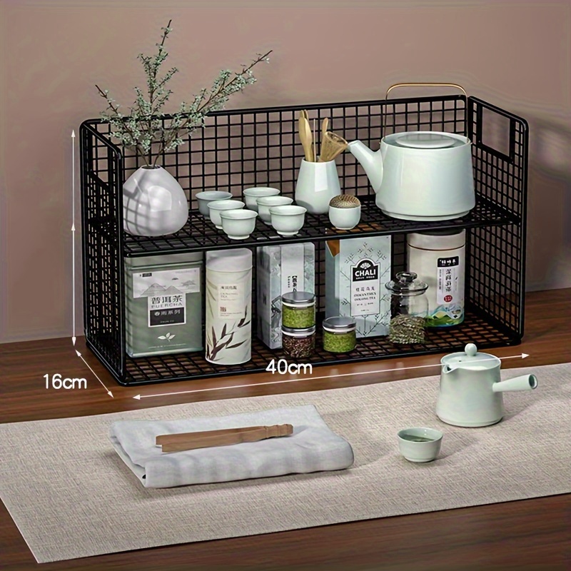 1pc Black Iron Home Use Cup Drying Rack, Living Room Glass Cup Storage Rack,  Hanging Cup Holder For 6 Cups In Kitchen