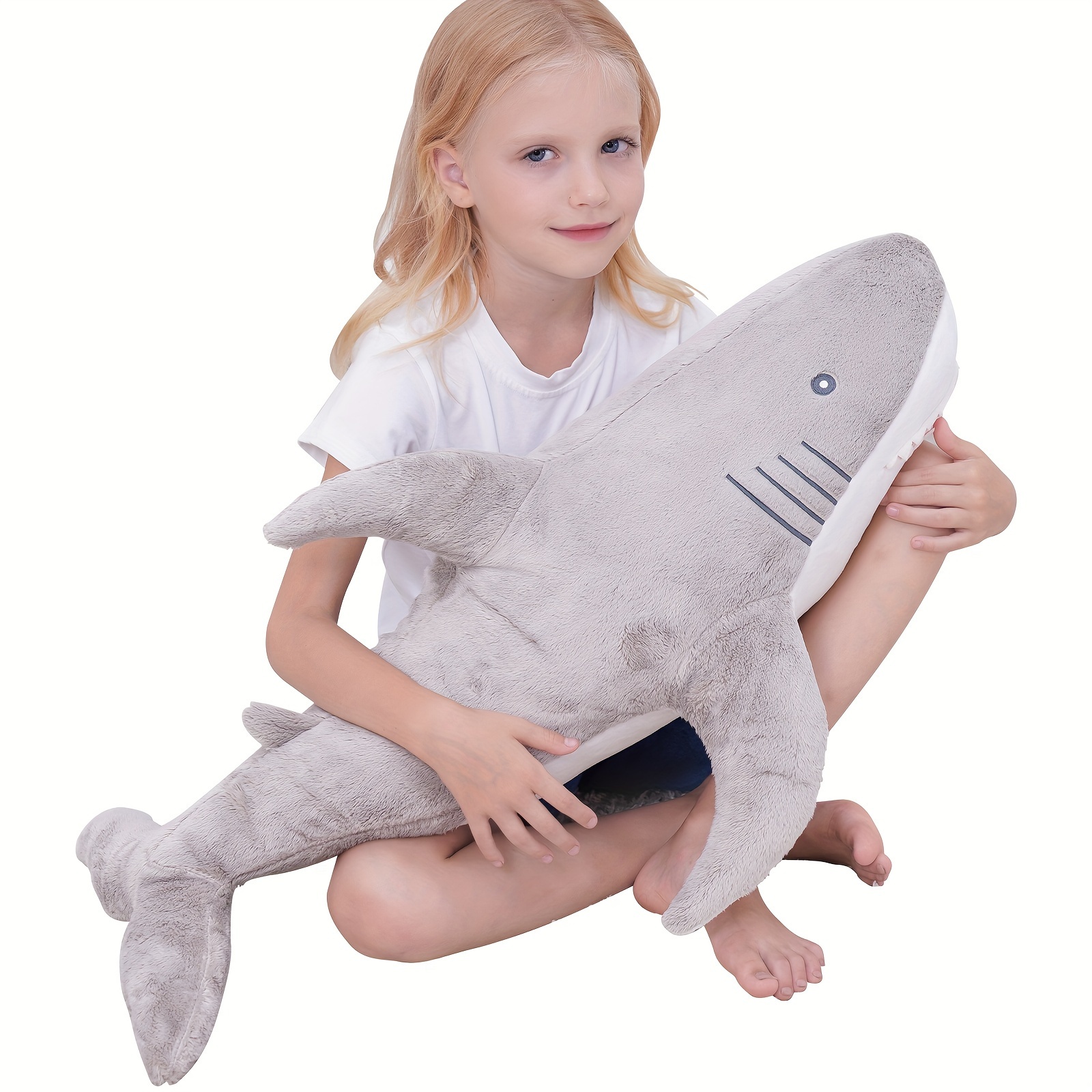 Generic Plush Shark Pillow Giant Shark Toy Couple Stuffed Animal